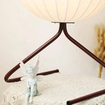 Japanese Cream Style Silk Pear Floor Lamp