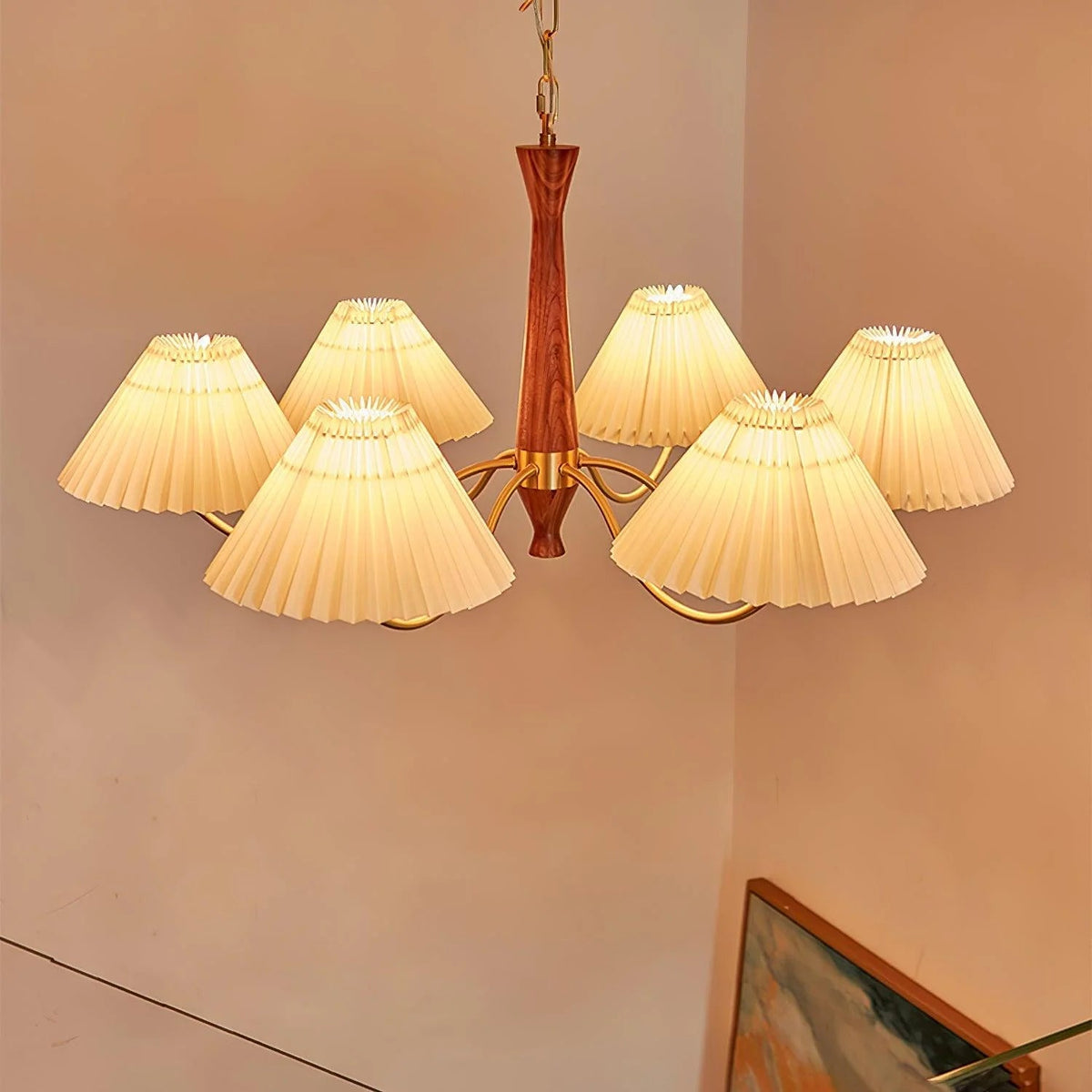 Pleated Elegance Chandelier
