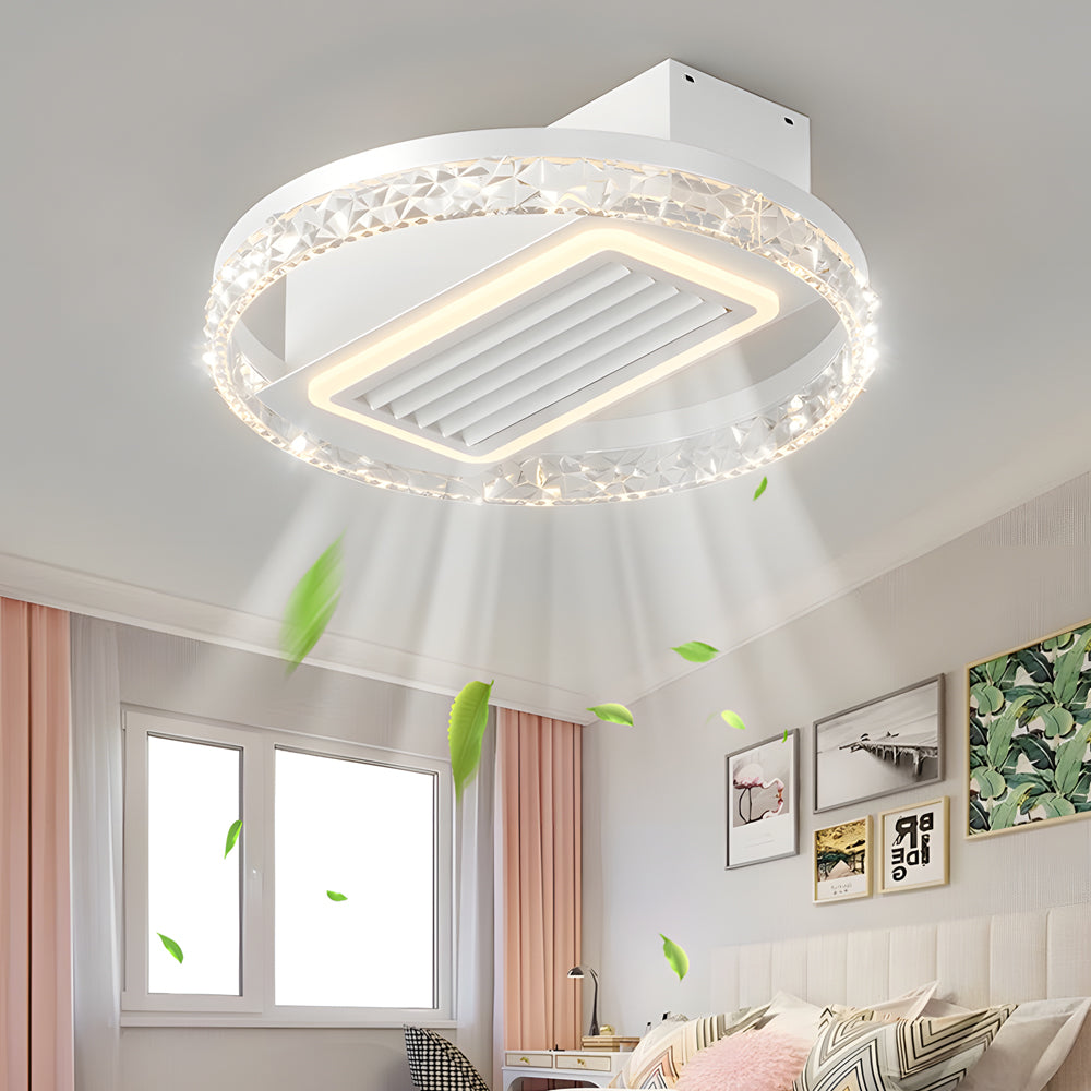 19 7 In Nordic 6 Speeds Bladeless Ceiling Fan With Led Light Remote Control