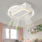 19 7 In Nordic 6 Speeds Bladeless Ceiling Fan With Led Light Remote Control
