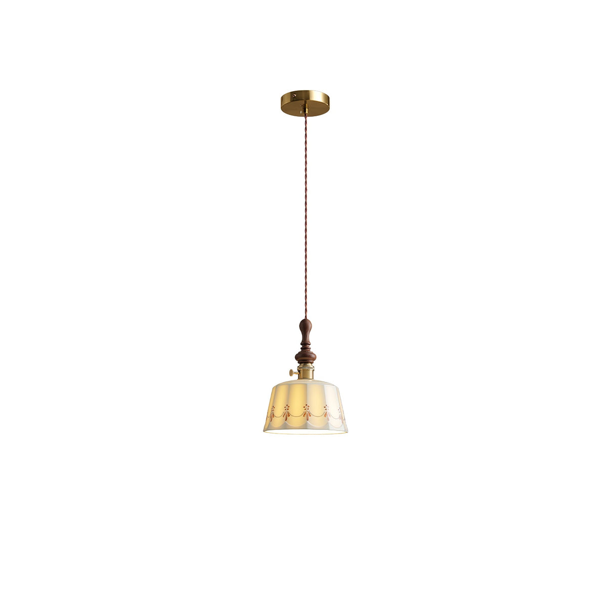 Roselind Hand-Painted Ceramic Pendant Light for Dining & Living Spaces