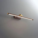Luxe Brass Walnut Linear Wall Light