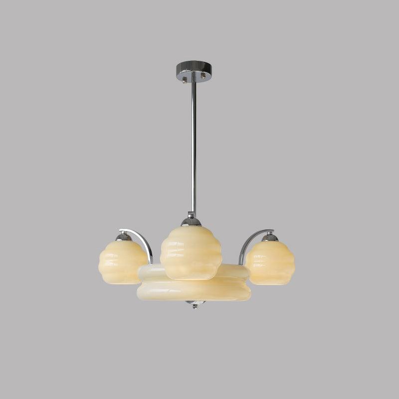 Opaline Art Deco Chandelier 3