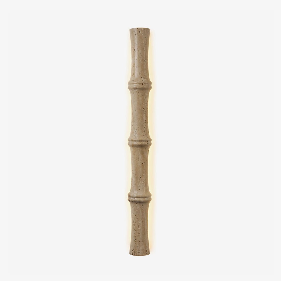 Travertine Column Glow Wall Sconce – Modern Stone LED Wall Light