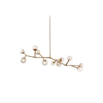 Lunaris Branch Chandelier — Sculptural Brass & Glass Pendant Light