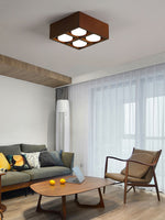 Cobra Wood Ceiling Light – Minimalist Flush Mount in Natural Wood