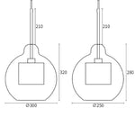 Contemporary Chiswick Glass Pendant Light