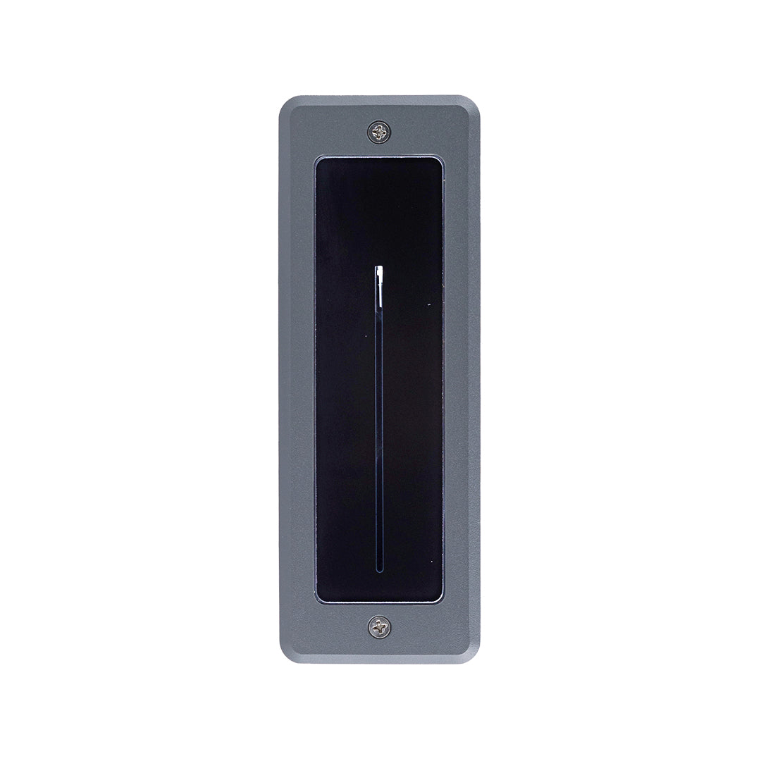 Architectural Recessed Step Light with Vertical LED Strip, Sand Gray Aluminum