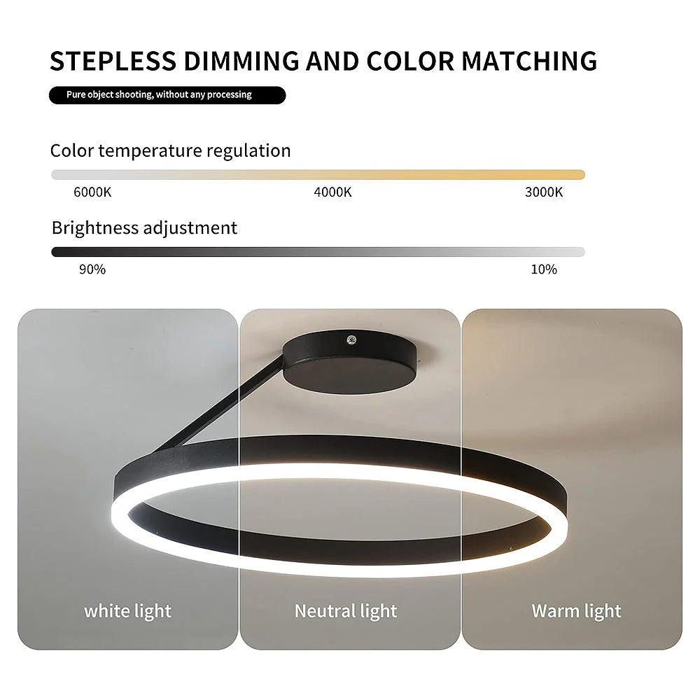 Sleek Round Nordic Ceiling Light