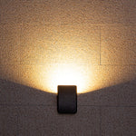 Minimalist LED Outdoor Wall Sconce in Sand Gray Aluminum