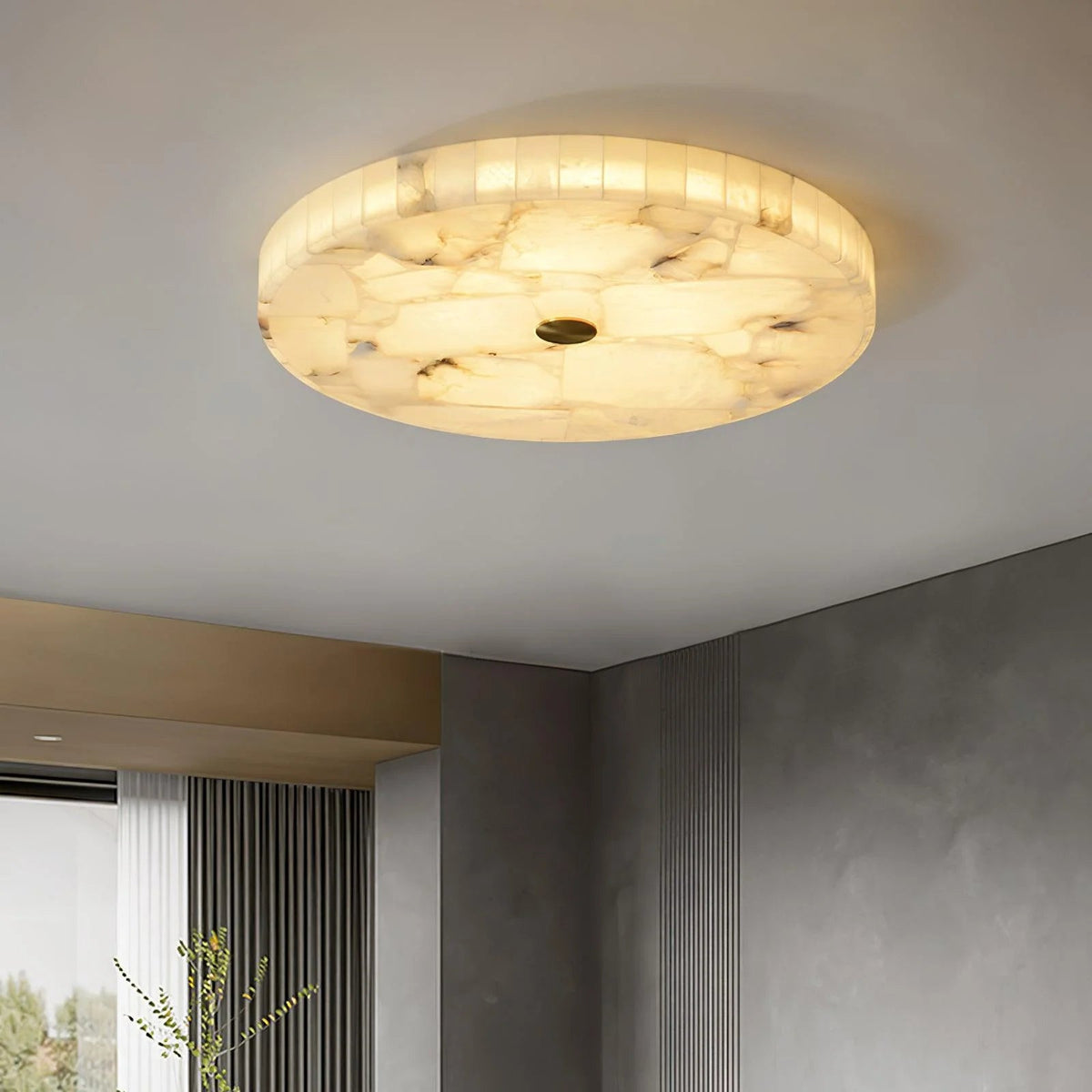 Alabaster Glow Ceiling Light