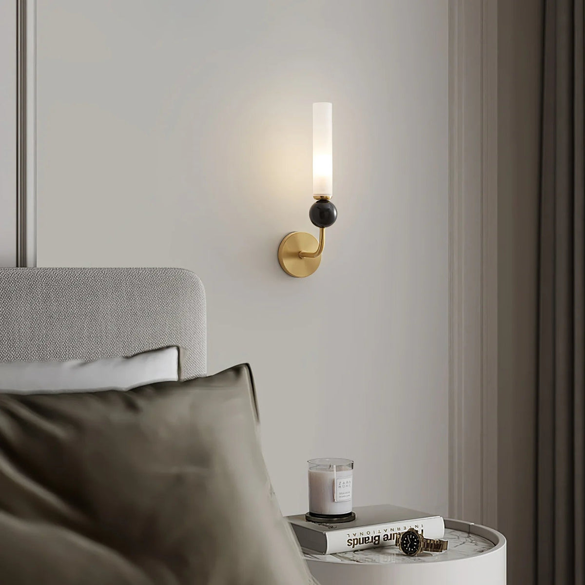 Vertical Marble Accent Wall Light