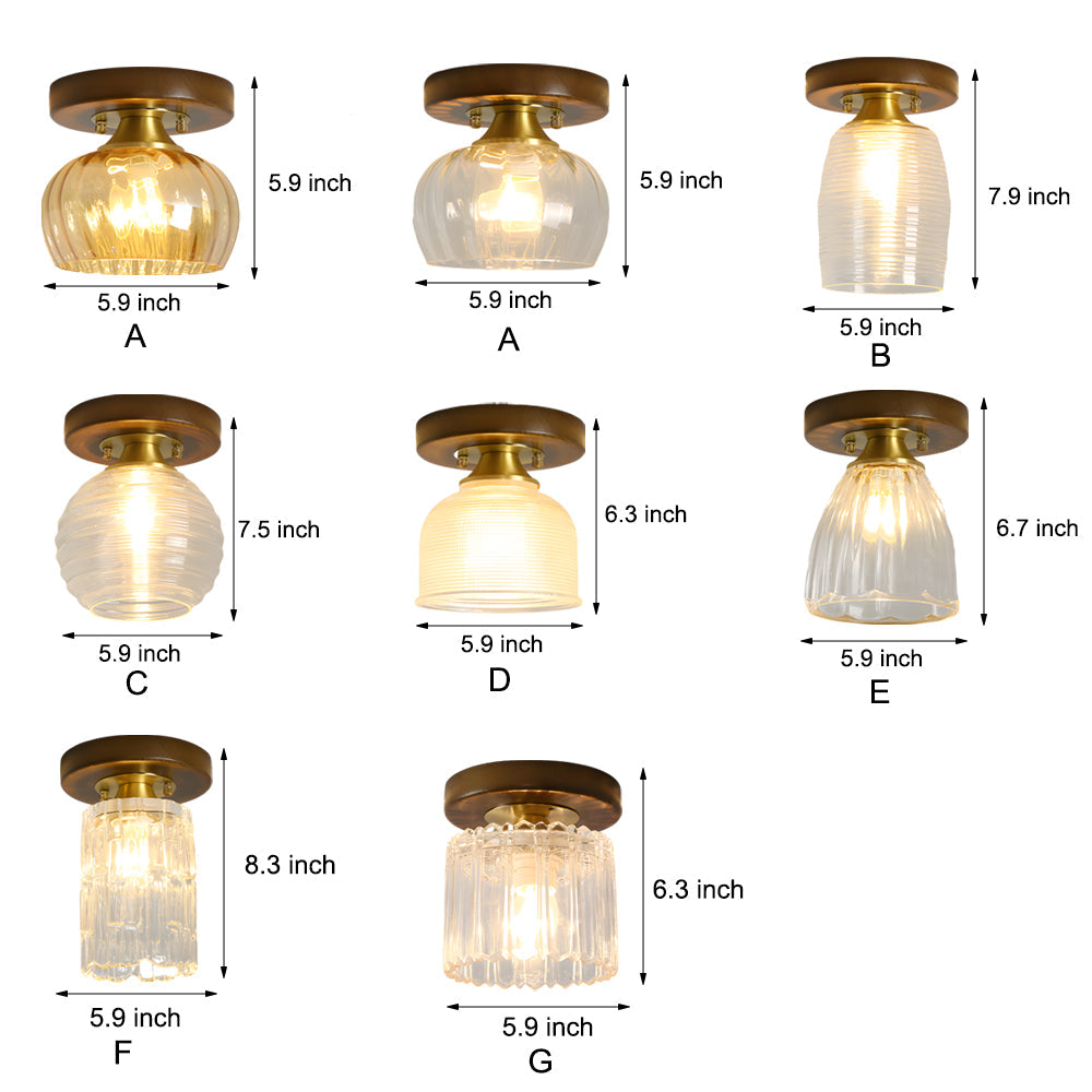Square Iron Frame American Country Style Ceiling Light Fixture 1