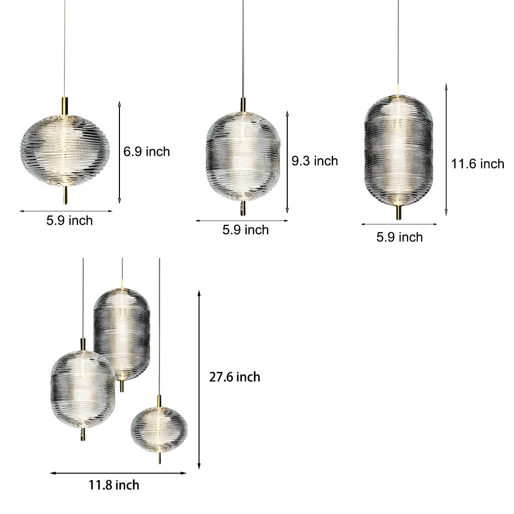 Personality Glass Shade Pendant Lights Ha098861