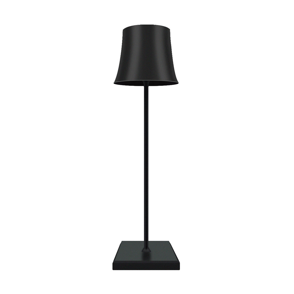 15 Inch Cordless Modern Cool Hue Metal Table Lamp Black White
