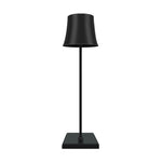 15 Inch Cordless Modern Cool Hue Metal Table Lamp Black White