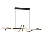Nordic LED Linear Chandelier with Stepless Dimming for Modern Dining and Kitchen Spaces