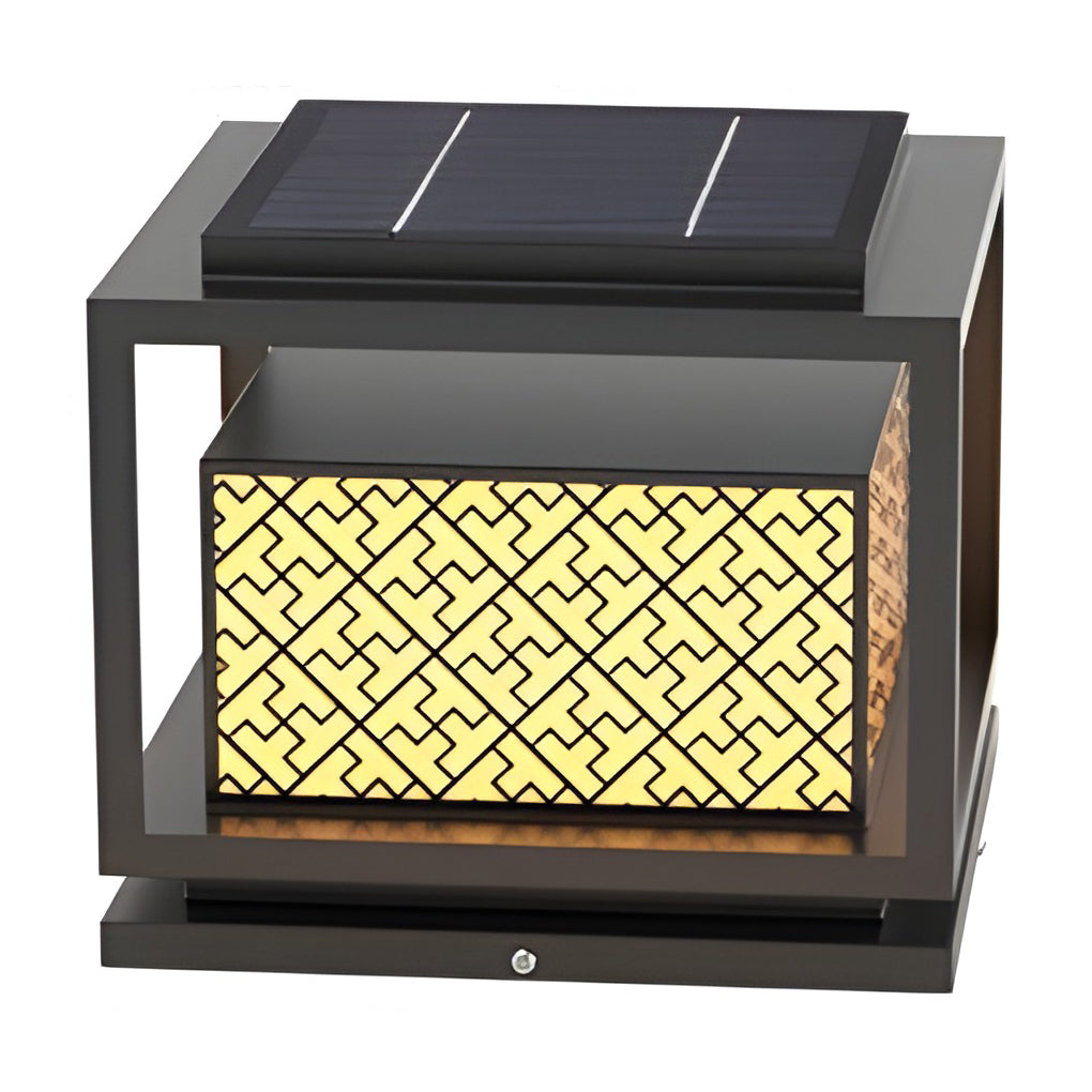 Square Waterproof Solar Outdoor Post Light