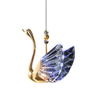 Zinc Alloy Acrylic Swan Creative Led Modern Minimalist Pendant Lights