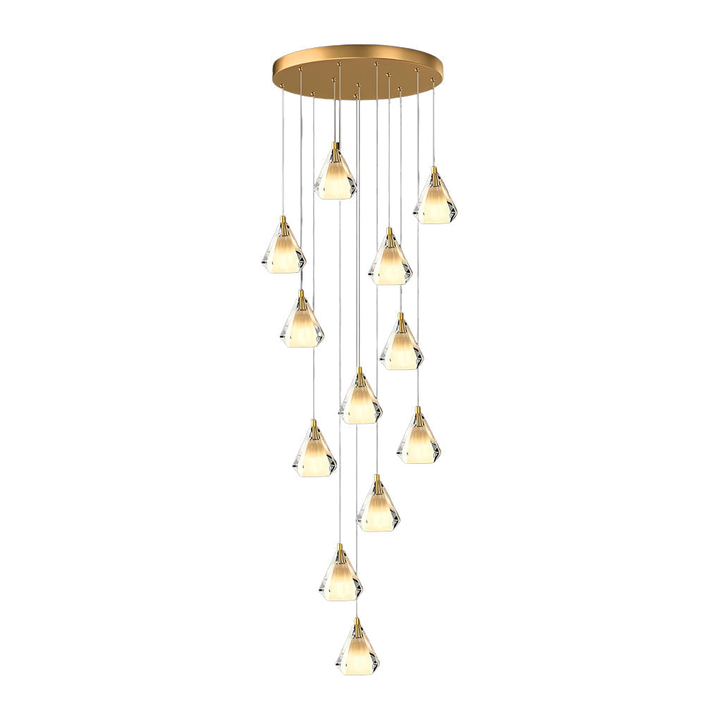 Crystal Shade Staircase Chandelier Ha095068