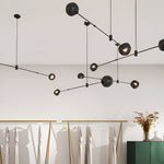 Geometric Linear Electroplating Chandelier Hanging Ceiling Lights