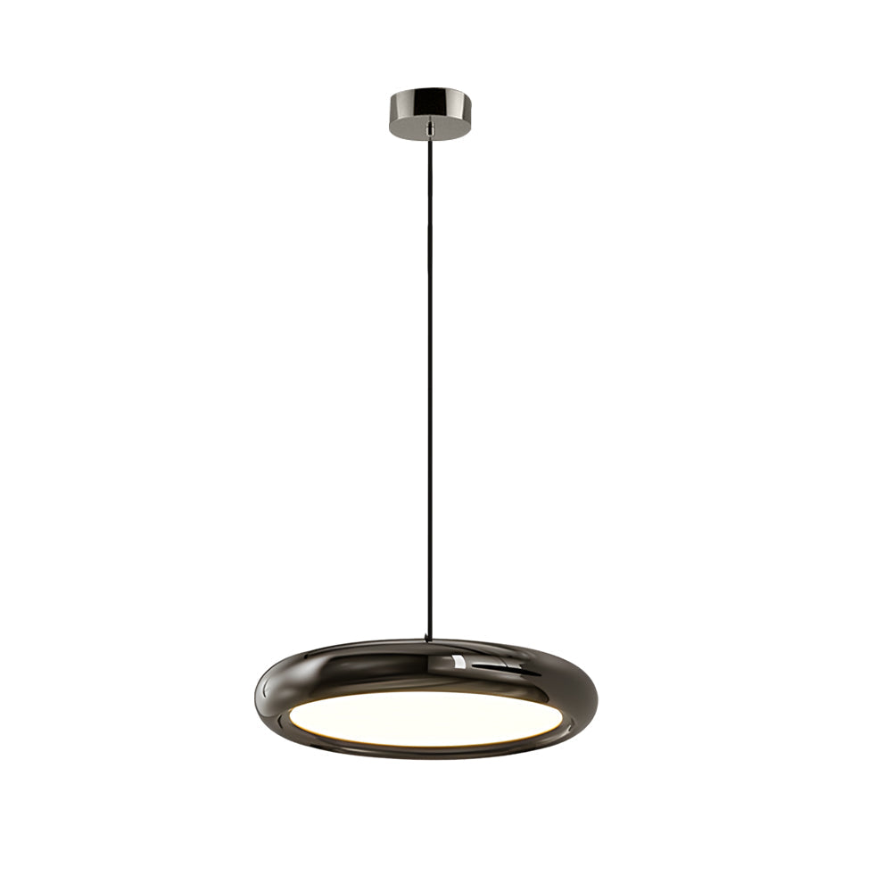 Modern 1 3 Light Black Chrome Round Metallic Led Pendant Light