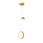 Round Oval Rings 3 Step Dimming Led Starry Projection Modern Pendant Lights