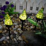 Solar LED Christmas Tree Lawn Light – Waterproof Resin Garden Sculpture
