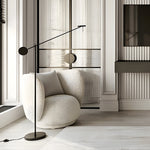 Black Adjustable Arm Invisible Led Floor Lamp