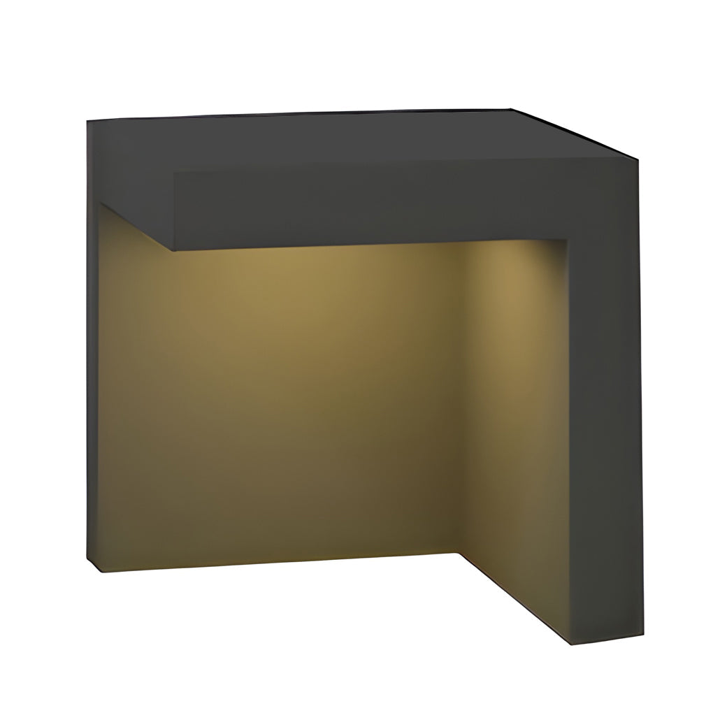 Modern Outdoor Path Light with Half-Cut Rectangular Design in Gray, LED 4.5W, IP54 Waterproof