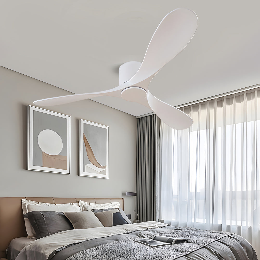 Modern 52 Inch Indoor 3 Blade Low Profile Ceiling Fan White