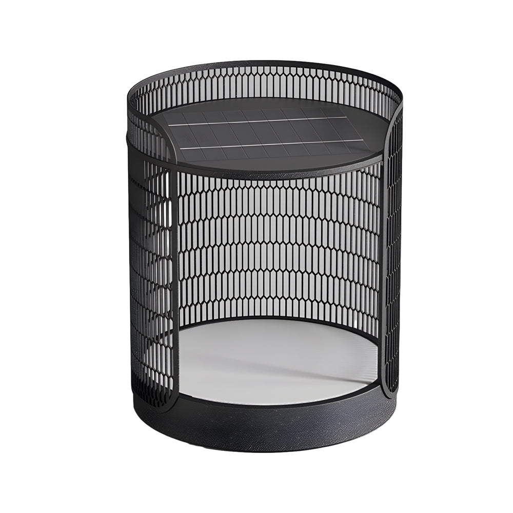 19 Inch Led Open Mesh Outdoor Floor Lamp With Table