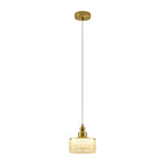 Round Acrylic Ice Texture Shade 3 Step Dimming Modern Hanging Lights Fixture