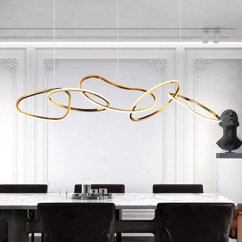Irregular Chainlink Modern Chandeliers Ha091639
