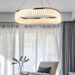 Creative Round Crystal 3 Step Dimming Led Luxury Modern Chandelier