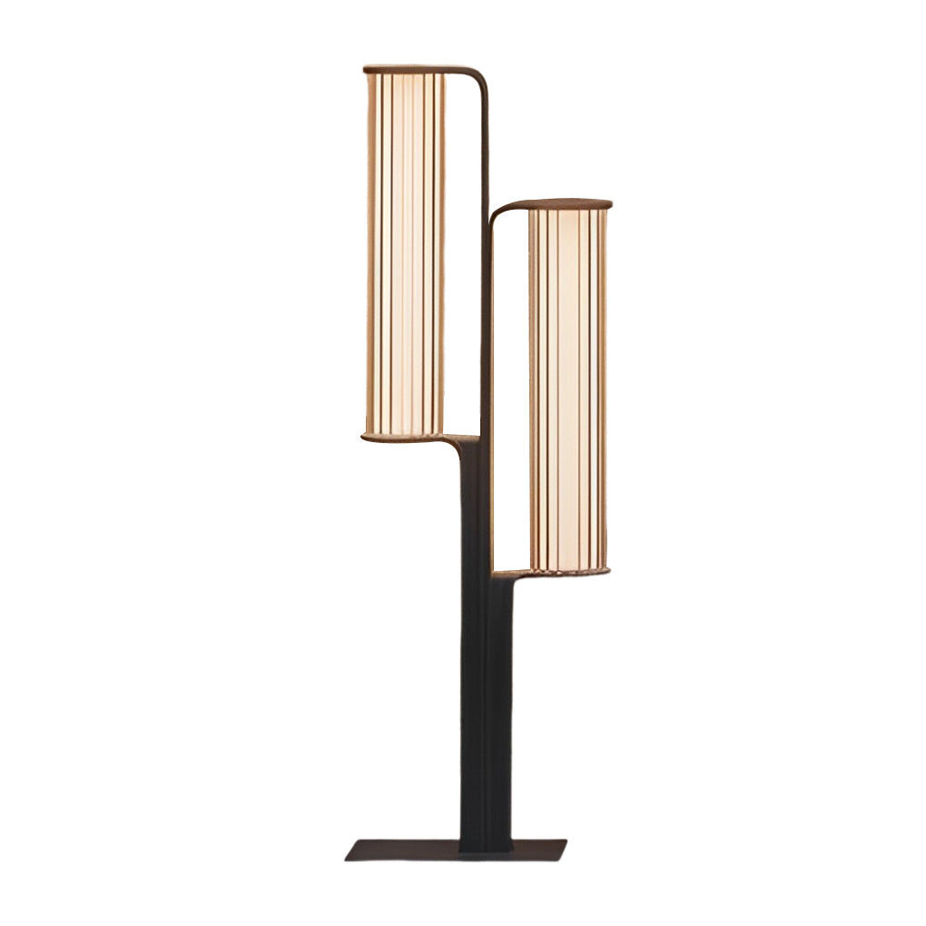 Modern Black Dual Cylinder LED Pathway Lights for Outdoor Landscapes