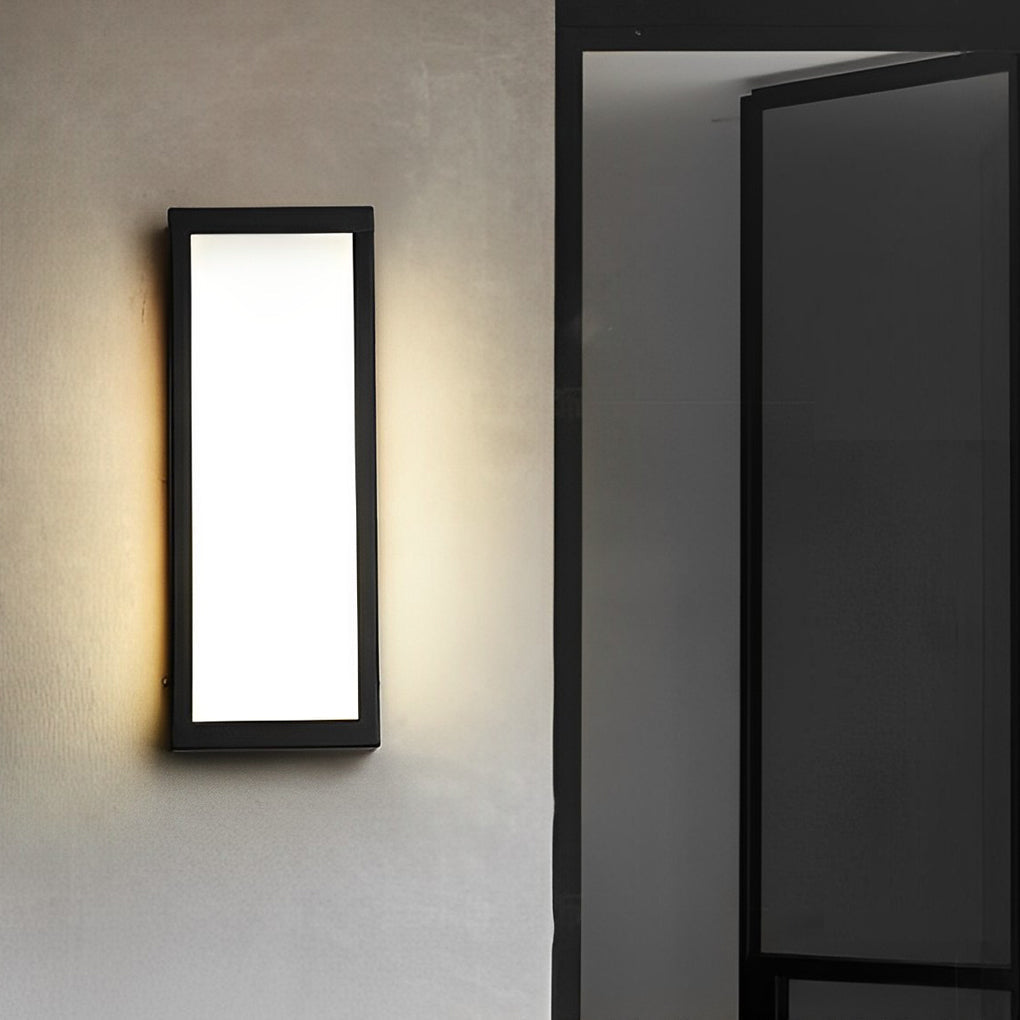 Rectangular Black Modern Outdoor Wall Lamp Li002194