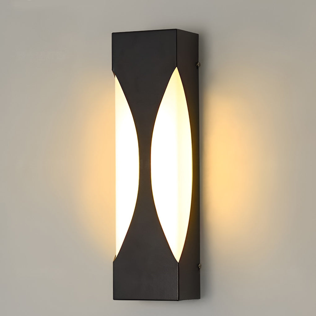 Modern Outdoor Wall Sconce in Black Stainless Steel with LED Illumination