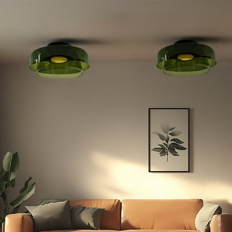Iwhd 6W Amber Glass Led Pendant Lights Fixtures Home Decor Bedroom Living Dining Room Nordic Modern Hanging Lamp Lamparas