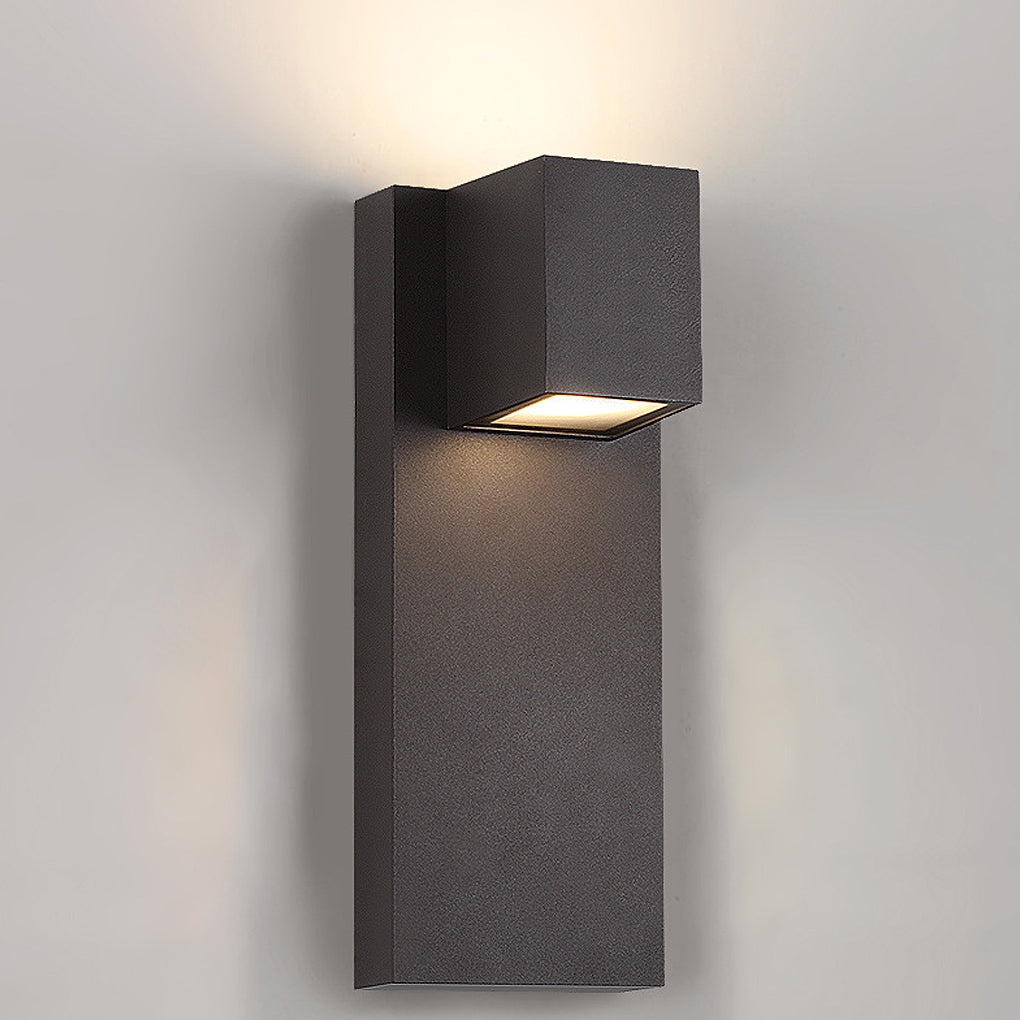 Square Waterproof Led Up And Down Lights Modern Outdoor Wall Lamp Wall Sconce Lighting