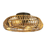 Rattan Industrial Style Ceiling Fan Lamp Ha079284