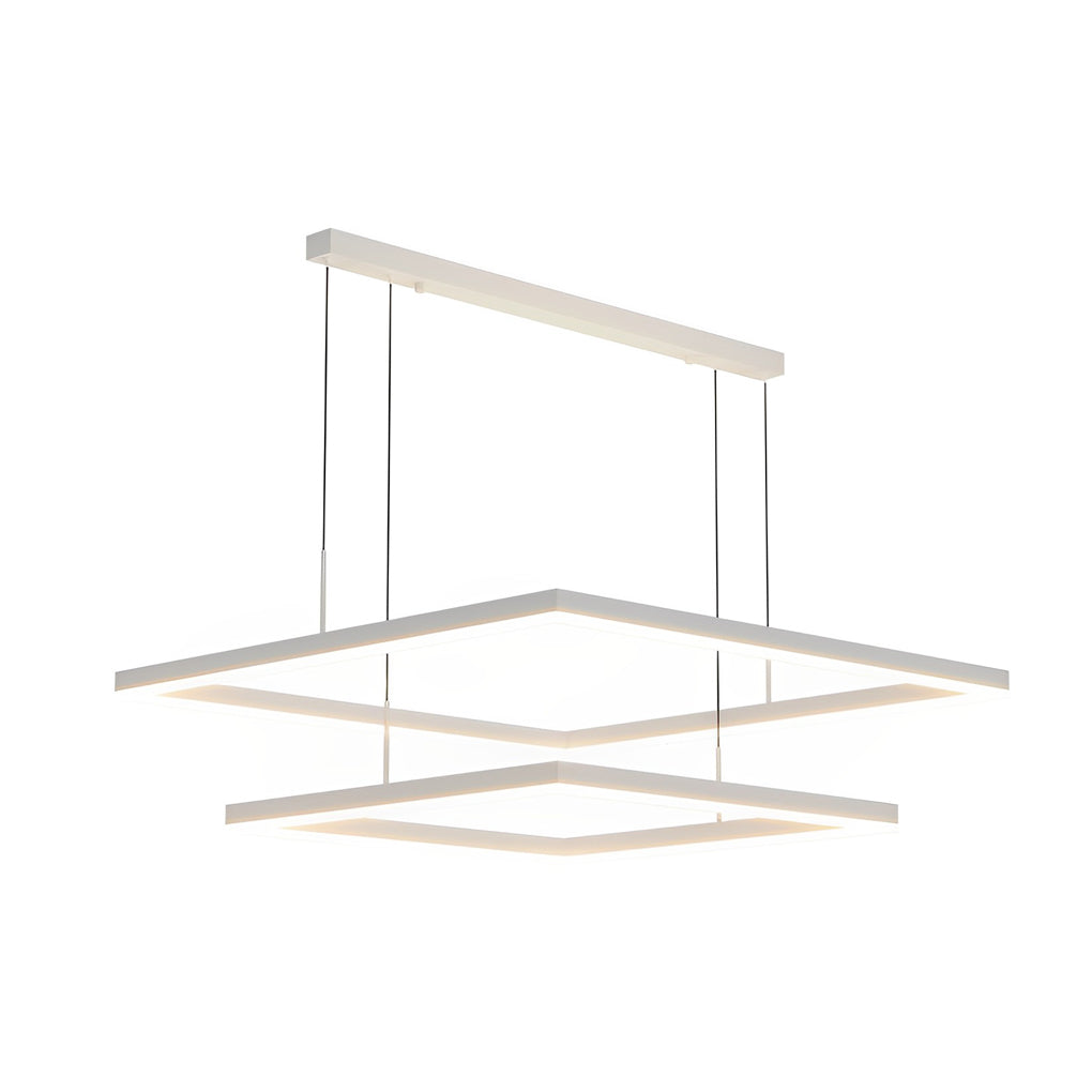 Square Led White Modern Pendant Light Ha083865