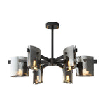 6 8 Light Dimmable Metallic Electroplated Glass Chandelier Lighting