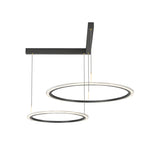2 3 Circles Rings Three Step Dimming Minimalist Modern Ceiling Light Fixture