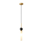 Vertical Marble Cylinder 1 Light Pendant Light Modern Hanging Lamp
