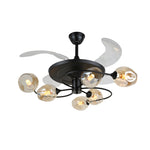 41 In 4 Blades Ceiling Fan Lights With 6 8 Light Glass Shades Remote Control
