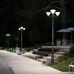 102 Inch Black Outdoor Street Light With 3 Light Post Lamp And Pole