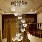 Spiral Raindrop Crystal Staircase Chandelier Ha098795