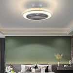 Nordic Minimalist Household Stepless Dimming Integrated Ceiling Fan Lamp