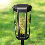 Hexagonal Solar LED Lawn Lights with Motion Sensor, Set of 2